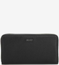 Кожаный кошелек черного цвета Dkny