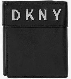 Кожаный кошелек с металлическим декором Dkny