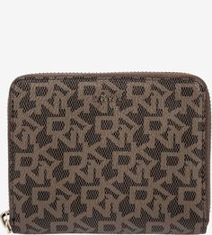 Кошелек на молнии с монограммой бренда Dkny