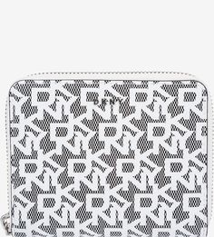 Кошелек на молнии с монограммой бренда Dkny