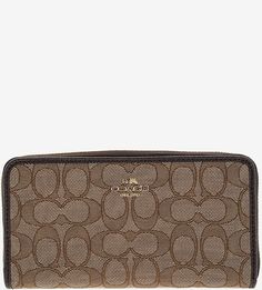 Текстильный кошелек с монограммой бренда Coach