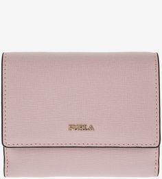 Розовый кошелек из сафьяновой кожи Babylon Furla