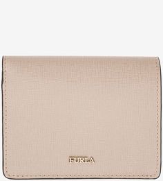 Бежевый кошелек из сафьяновой кожи Babylon Furla