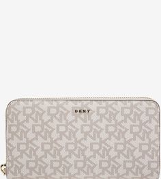 Кошелек на молнии с монограммой бренда Dkny