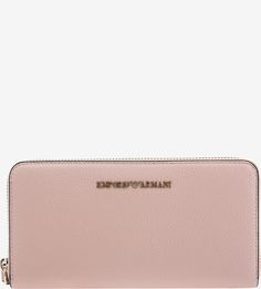 Кошелек кораллового цвета на молнии Emporio Armani