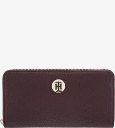 Бордовый кошелек на молнии Tommy Hilfiger