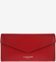 Красный кошелек из натуральной кожи Lancaster