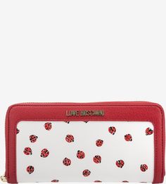 Белый кошелек с контрастной вставкой Love Moschino