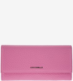Кошелек из натуральной кожи Metallic Saffiano Coccinelle
