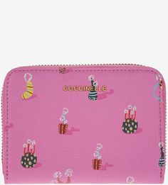 Кошелек из сафьяновой кожи с ярким принтом Metallic Imaginary Garden Coccinelle