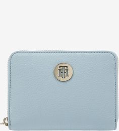 Голубой кошелек с логотипом бренда Tommy Hilfiger
