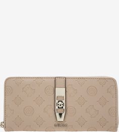 Бежевый кошелек с тремя отделами для купюр Guess
