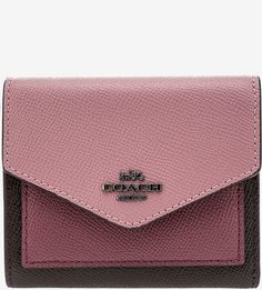 Розовый кошелек с откидным клапаном Coach