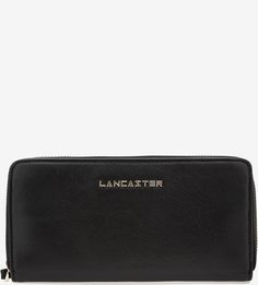 Черный кожаный кошелек с петлей на запястье Lancaster