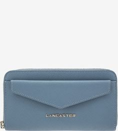 Синий кошелек из сафьяновой кожи Lancaster