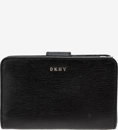 Черный кошелек из фактурной кожи Dkny