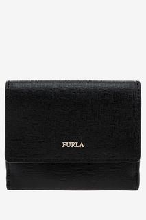 Черный кошелек из сафьяновой кожи Babylon Furla