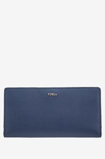 Синий кошелек из сафьяновой кожи Babylon Furla