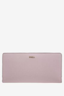Розовый кошелек из сафьяновой кожи Babylon Furla