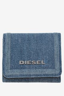 Синий кошелек на кнопке Diesel