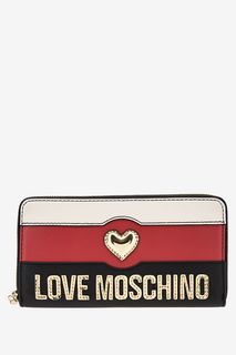 Кошелек на молнии с логотипом бренда Love Moschino