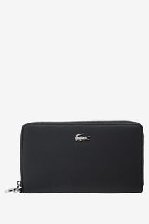 Черный кошелек с петлей на запястье Lacoste