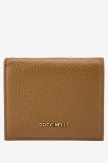 Коричневый кошелек из натуральной кожи Metallic Soft Coccinelle