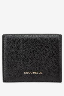 Черный кошелек из натуральной кожи Metallic Soft Coccinelle
