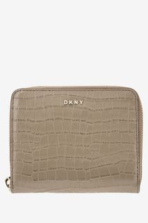 Кожаный кошелек с выделкой под рептилию Dkny