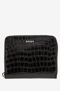 Кожаный кошелек с выделкой под рептилию Dkny