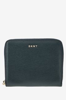 Бирюзовый кошелек из натуральной кожи Dkny