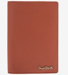 Коралловая обложка для паспорта из натуральной кожи Sergio Belotti