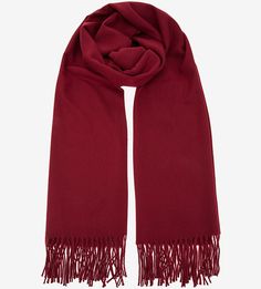 Бордовый хлопковый палантин Eleganzza
