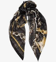 Разноцветный платок из вискозы Guess