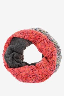Разноцветный шарф-хомут фактурной вязки Buff