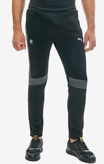 Зауженные черные брюки в спортивном стиле Puma