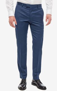 Зауженные синие брюки из шерсти Strellson
