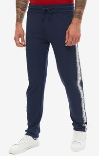 Синие брюки с карманами на молниях Guess