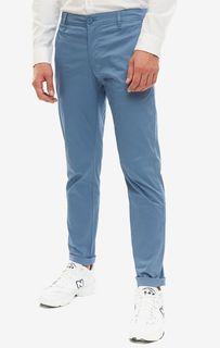 Синие зауженные брюки из хлопка Armani Exchange
