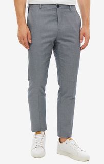 Синие зауженные брюки из хлопка Calvin Klein