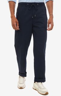 Хлопковые брюки карго синего цвета Tommy Hilfiger