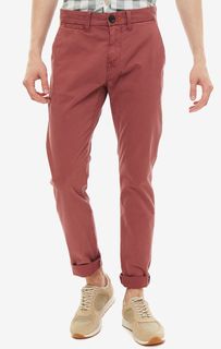Бордовые хлопковые брюки Tom Tailor