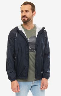 Ветровка синего цвета с капюшоном Armani Exchange