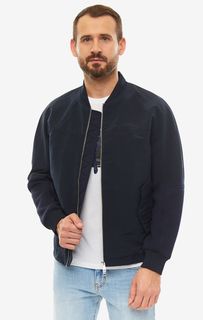 Легкая синяя куртка-бомбер на молнии Armani Exchange