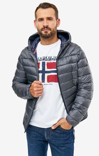Демисезонная серая куртка с капюшоном Napapijri