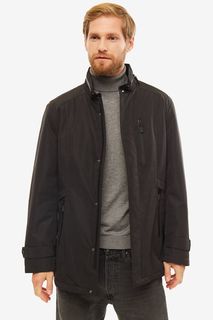 Куртка черного цвета на молнии и кнопках La Biali