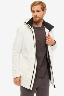 Удлиненная белая куртка на молнии La Biali