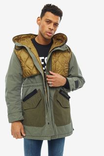 Зеленая куртка с нашивками Diesel