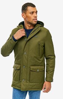 Утепленная парка из хлопка с карманами Lacoste