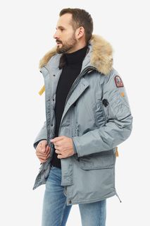 Серая парка со съемным пуховиком Parajumpers